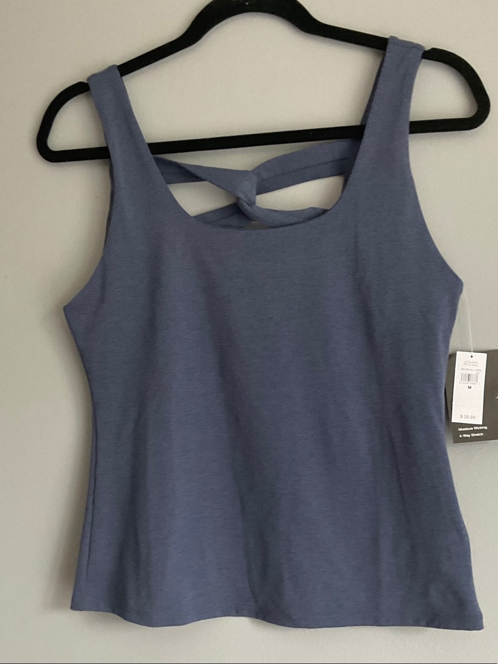GAP Dusty Blue Knot-Back Tank Top